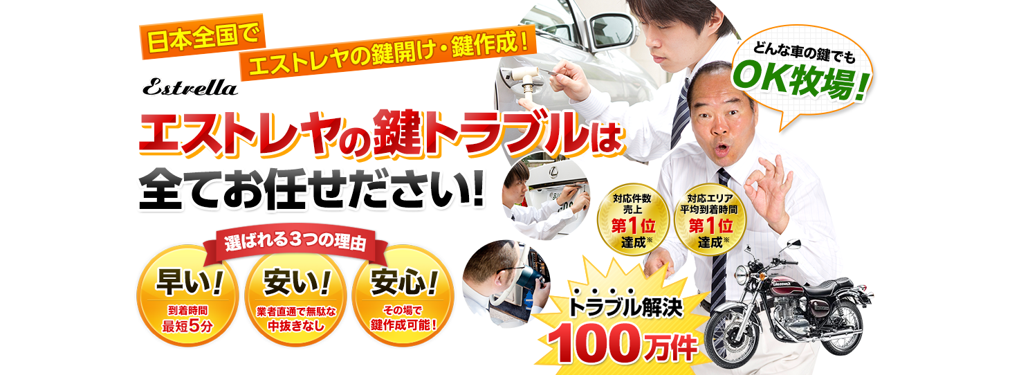 エストレヤ 鍵トラブルはすべてお任せください!